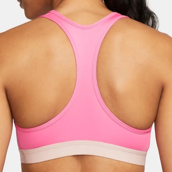 Nike Swoosh Women's Sports Bra, Pink, Size M - Picture 8 of 10